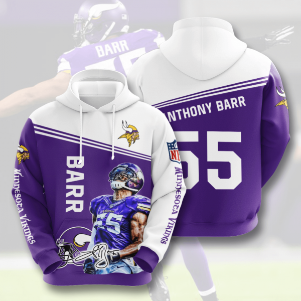 Minnesota Vikings Barr NFL Football Team Hoodie Genxprint
