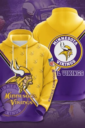 Minnesota Vikings Logo NFL Football Team Hoodie Genxprint