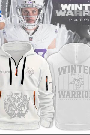 Minnesota Vikings NFL Winter Warrior Limited Edition Quarter Zip Hoodie Genxprint