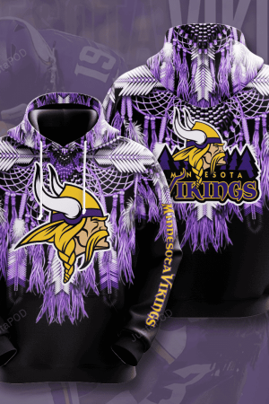 Minnesota Vikings Native American NFL Football Team Hoodie Genxprint