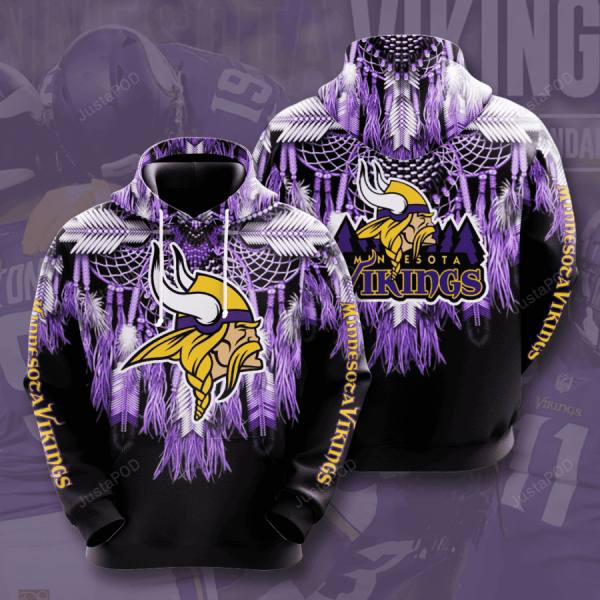 Minnesota Vikings Native American NFL Football Team Hoodie Genxprint
