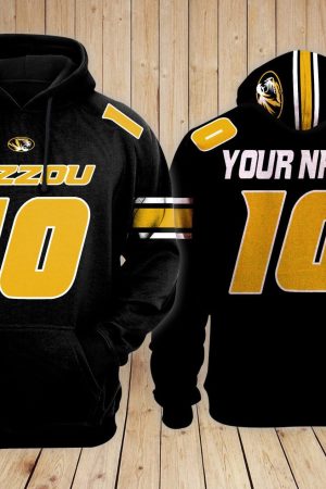 Missouri Tigers Football NCAA Custom 3D Hoodie PT Genxprint