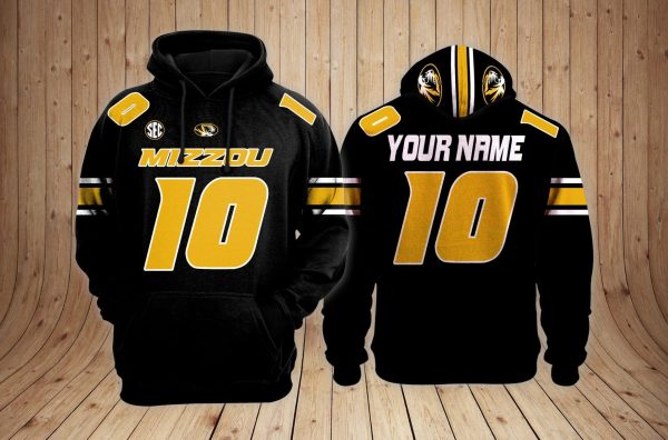 Missouri Tigers Football NCAA Custom 3D Hoodie PT Genxprint