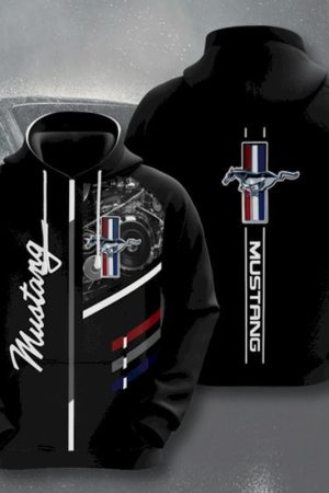 Mustang Logo Teams For Fans Full Over Printing 3d Hoodie Genxprint