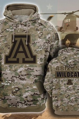 NCAA Arizona Wildcats Camouflage 3D Hoodie Genxprint