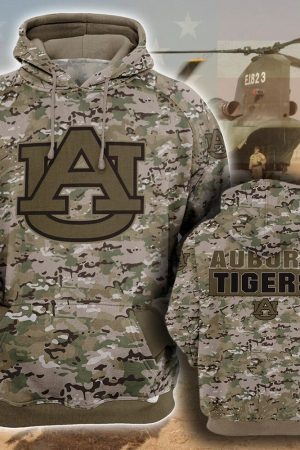 NCAA Auburn Tigers Camouflage 3D Hoodie Genxprint