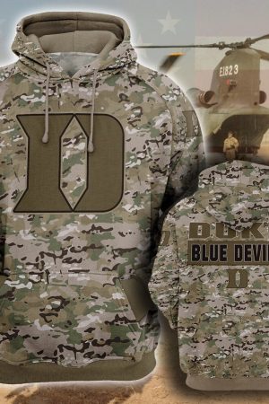 NCAA Duke Blue Devils Camouflage 3D Hoodie Genxprint
