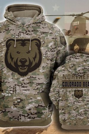 NCAA Northern Colorado Bears Camouflage 3D Hoodie Genxprint