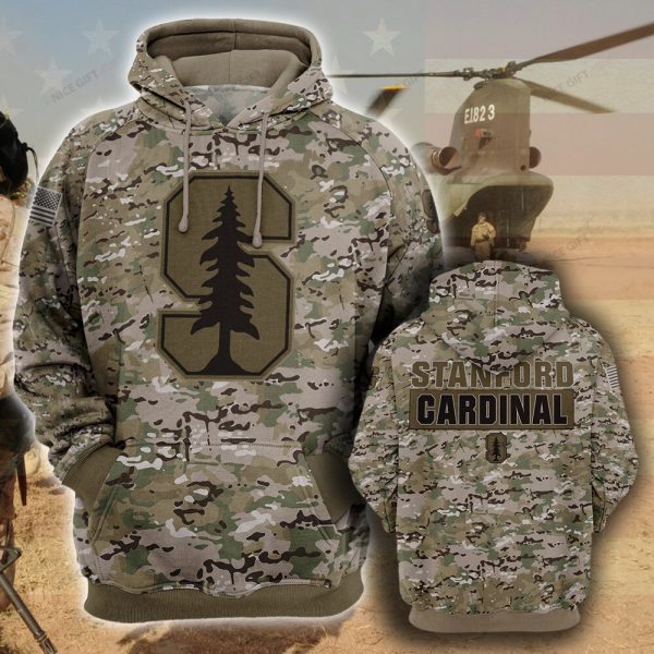 NCAA Stanford Cardinal Camouflage 3D Hoodie Genxprint