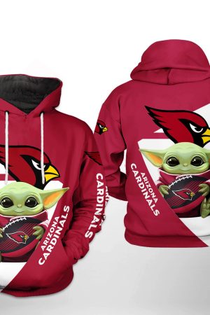 NFL Arizona Cardinals NFL Baby Yoda Team Hoodie Genxprint