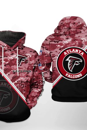 NFL Atlanta Falcons NFL Camo Team Hoodie Genxprint