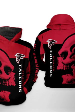 NFL Atlanta Falcons NFL Skull Hoodie Genxprint