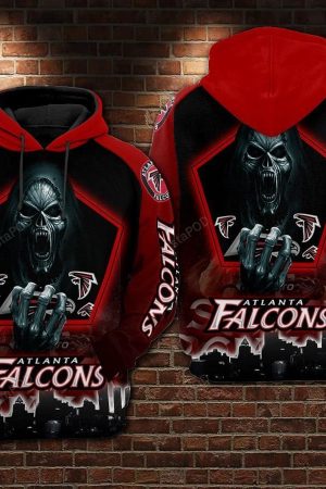 NFL Atlanta Falcons Nfl Football Skull Death Hoodie Genxprint