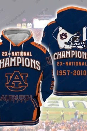 NFL Auburn Tigers Nfl Football Anniversary Hoodie Genxprint