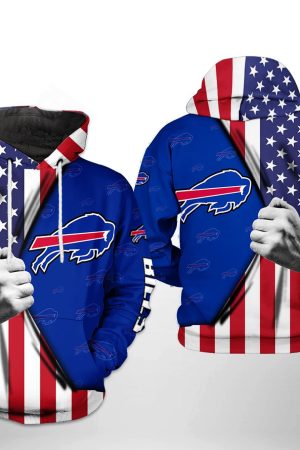 NFL Buffalo Bills NFL US Flag Team Hoodie Genxprint