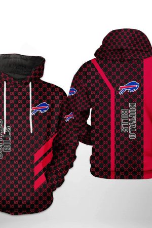 NFL Buffalo Bills Red NFL Hoodie Genxprint