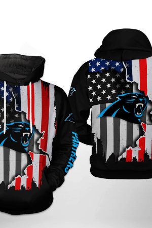NFL Carolina Panthers NFL US Flag Team Hoodie Genxprint
