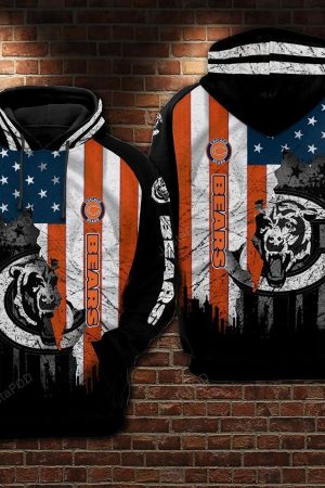NFL Chicago Bears Nfl Football Flag American Hoodie Genxprint