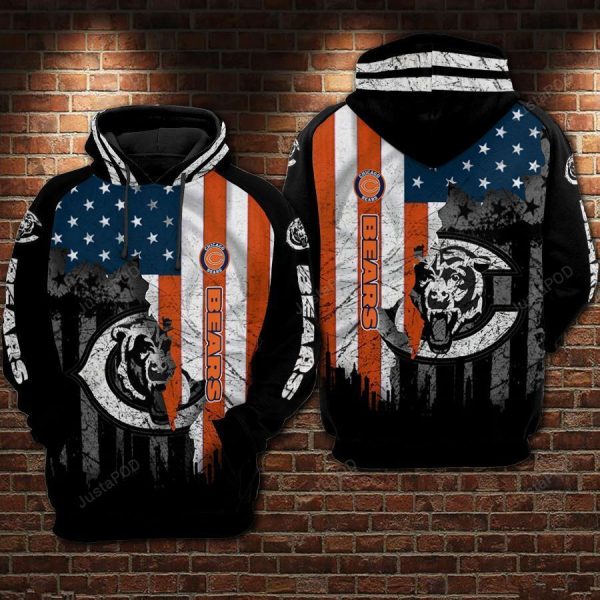 NFL Chicago Bears Nfl Football Flag American Hoodie Genxprint