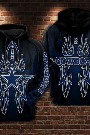 NFL Dallas Cowboys Nfl Football Black Hoodie Genxprint