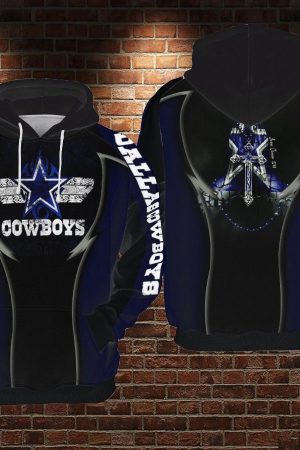 NFL Dallas Cowboys Nfl Football Jesus Cross Hoodie Genxprint