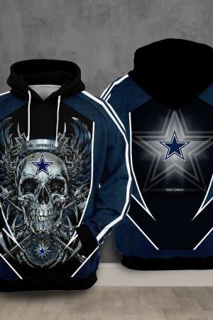 NFL Dallas Cowboys Nfl Football Skull Death Hoodie Genxprint