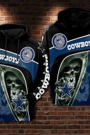 NFL Dallas Cowboys Nfl Football Skull Death Star Hoodie Genxprint