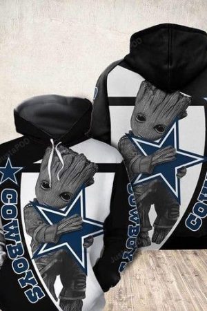 NFL Groot Hug Dallas Cowboys Nfl Fan Hoodie Genxprint