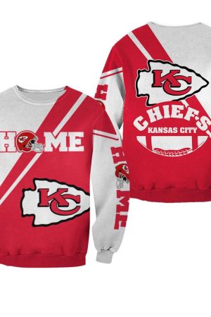 NFL Kansas City Chiefs HOME Limited Edition All Over Print Sweatshirt Hoodie Zipped Hoodie Genxprint