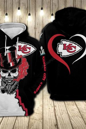 NFL Kansas City Chiefs Nfl Football Skull Smoke Hoodie Genxprint