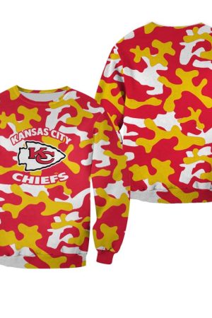 NFL Kansas City Chiefs camougeflage Hoodie Style Genxprint