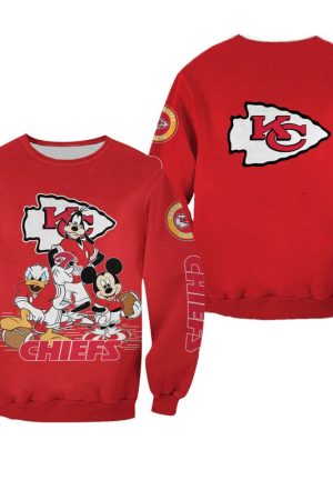 NFL Kansas City Chiefs feat Mikey Mouse Hoodie Style Genxprint