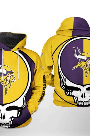 NFL Minnesota Vikings NFL Grateful Dead Hoodie Genxprint
