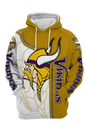 NFL Minnesota Vikings Nfl Football Gold Hoodie Style Genxprint