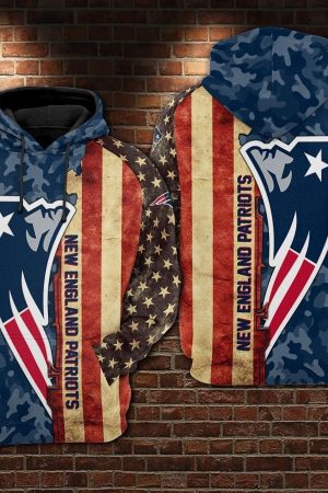 NFL New England Patriots Nfl Football Camouflage Hoodie Genxprint
