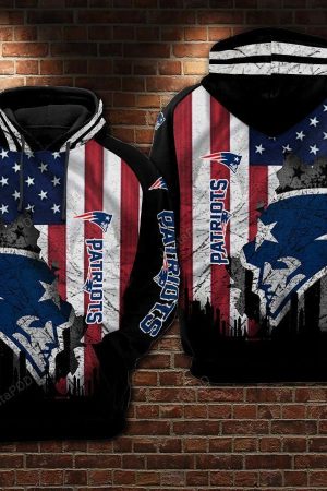 NFL New England Patriots Nfl Football Flag American Hoodie Genxprint