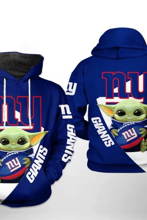 NFL New York Giants NFL Baby Yoda Team Hoodie Genxprint