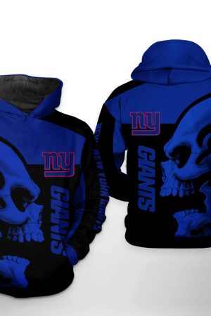 NFL New York Giants NFL Skull Hoodie Genxprint