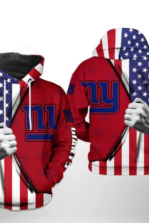 NFL New York Giants NFL US Flag Team Hoodie Genxprint