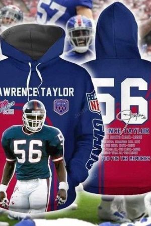 NFL New York Giants Nfl Football Lawrance Taylor Hoodie Genxprint