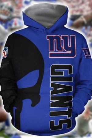 NFL New York Giants Nfl Skull New York Giants Hoodie Genxprint
