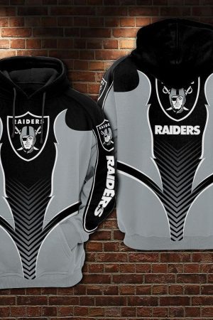 NFL Oakland Raiders Nfl Football Gray Hoodie V Genxprint