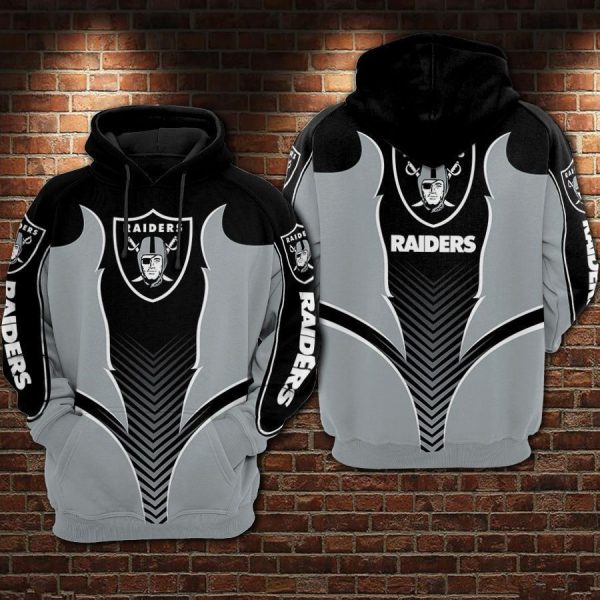 NFL Oakland Raiders Nfl Football Gray Hoodie V Genxprint