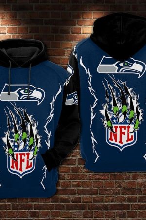 NFL Seattle Seahawks Nfl Football Claws Hoodie Genxprint