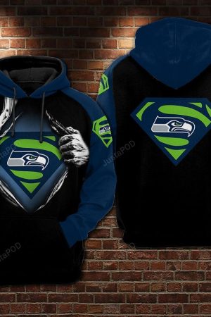 NFL Seattle Seahawks Nfl Football Superman Hoodie Genxprint