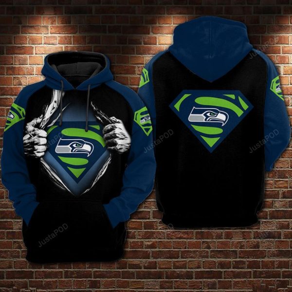 NFL Seattle Seahawks Nfl Football Superman Hoodie Genxprint