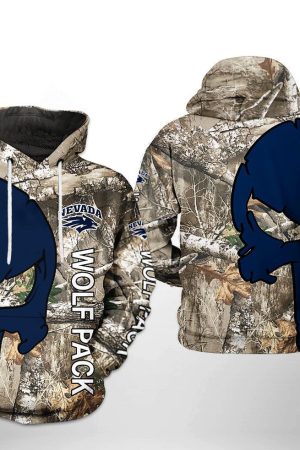 Nevada Wolf Pack NCAA Camo Veteran Hunting Hoodie Genxprint