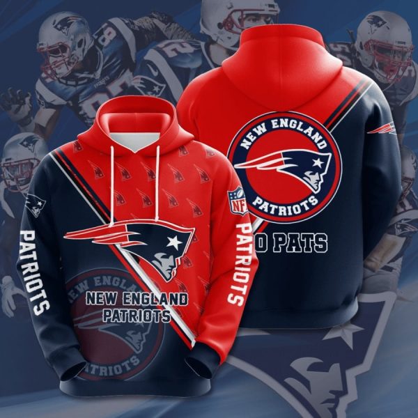 New England Patriots Logo NFL Football Team Hoodie Genxprint