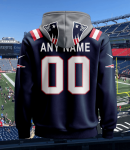 New England Patriots Personalized Name And Number NFL 3D Hoodie Style Genxprint