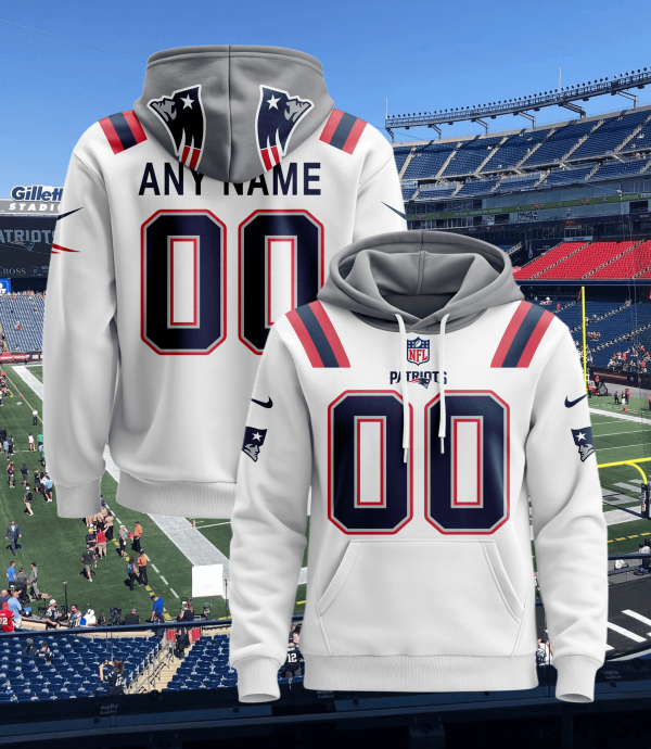 New England Patriots Personalized Name And Number NFL 3D Hoodie Style Genxprint